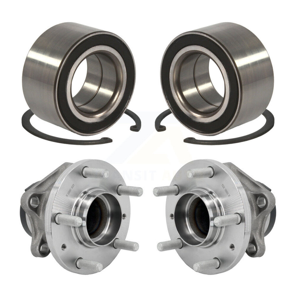 Front Rear Wheel Bearing And Hub Assembly Kit For 2016-2018 Mazda CX-9 FWD K70-102140