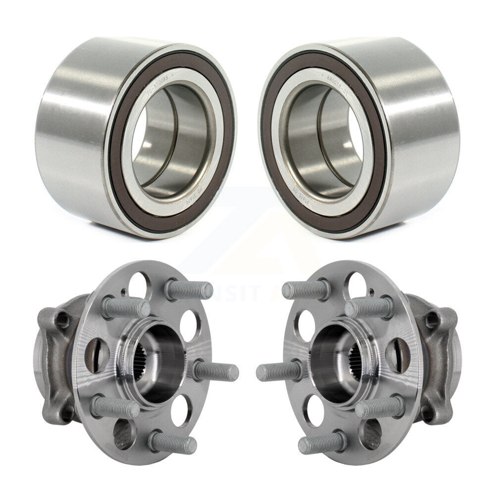 Front Rear Wheel Bearing And Hub Assembly Kit For 2017-2019 Honda Ridgeline AWD K70-102142