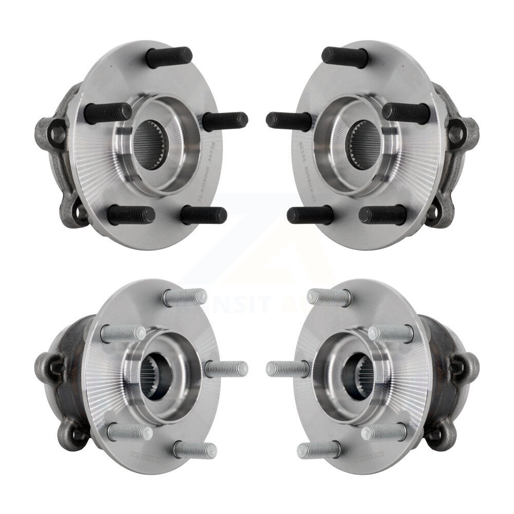 Front Rear Wheel Bearing & Hub Assembly Kit For 2016-2023 Mazda CX-9 AWD K70-102173