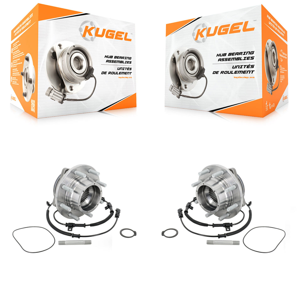 Front Wheel Bearing And Hub Assembly Pair For Ford F-350 Super Duty F-250 F-450 K70-102176