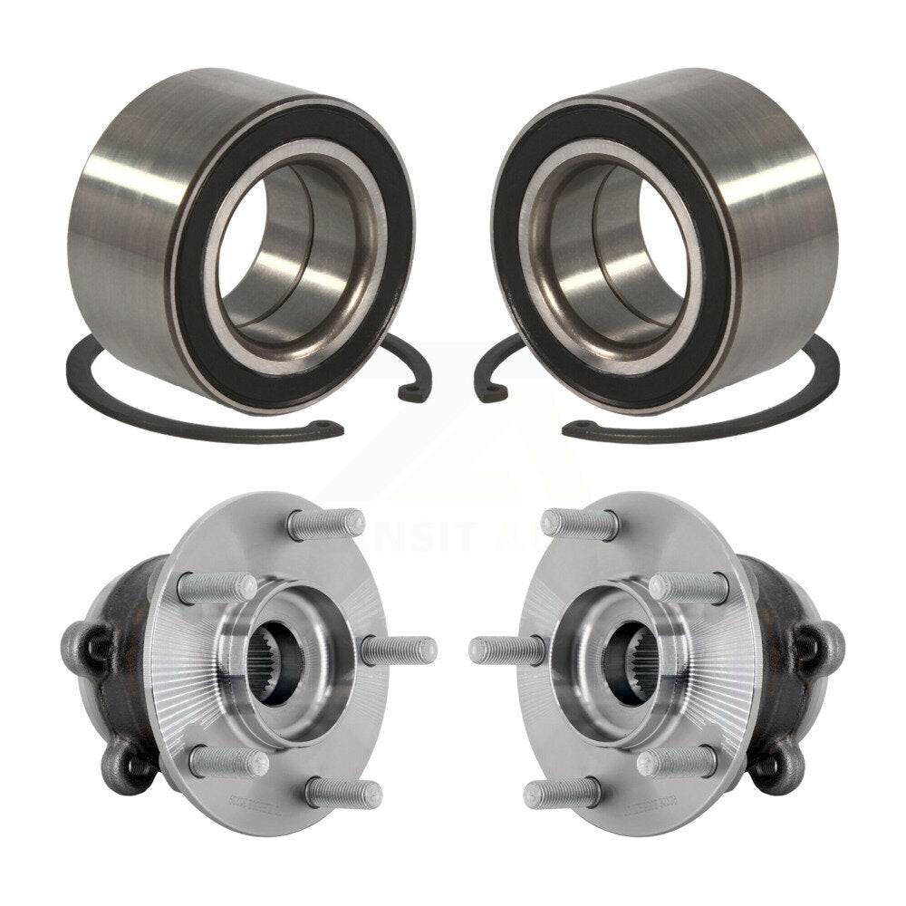 Front Rear Wheel Bearing And Hub Assembly Kit For 2016-2018 Mazda CX-9 AWD K70-102199