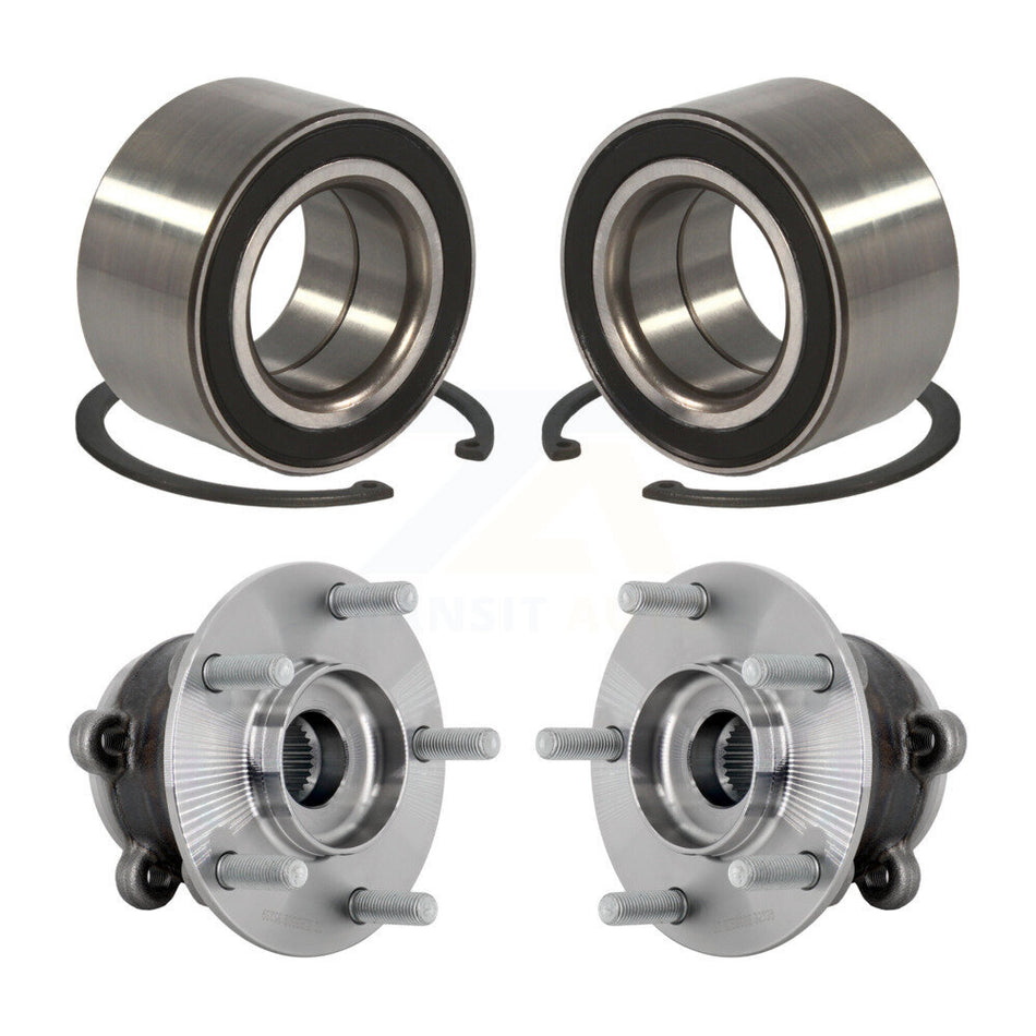 Front Rear Wheel Bearing And Hub Assembly Kit For 2016-2018 Mazda CX-9 AWD K70-102199