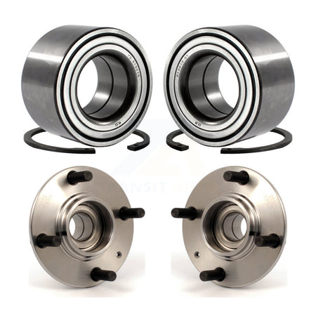 Front Rear Wheel Bearing And Hub Assembly Kit For 2004 Kia Spectra 1.8L with Non-ABS K70-102221