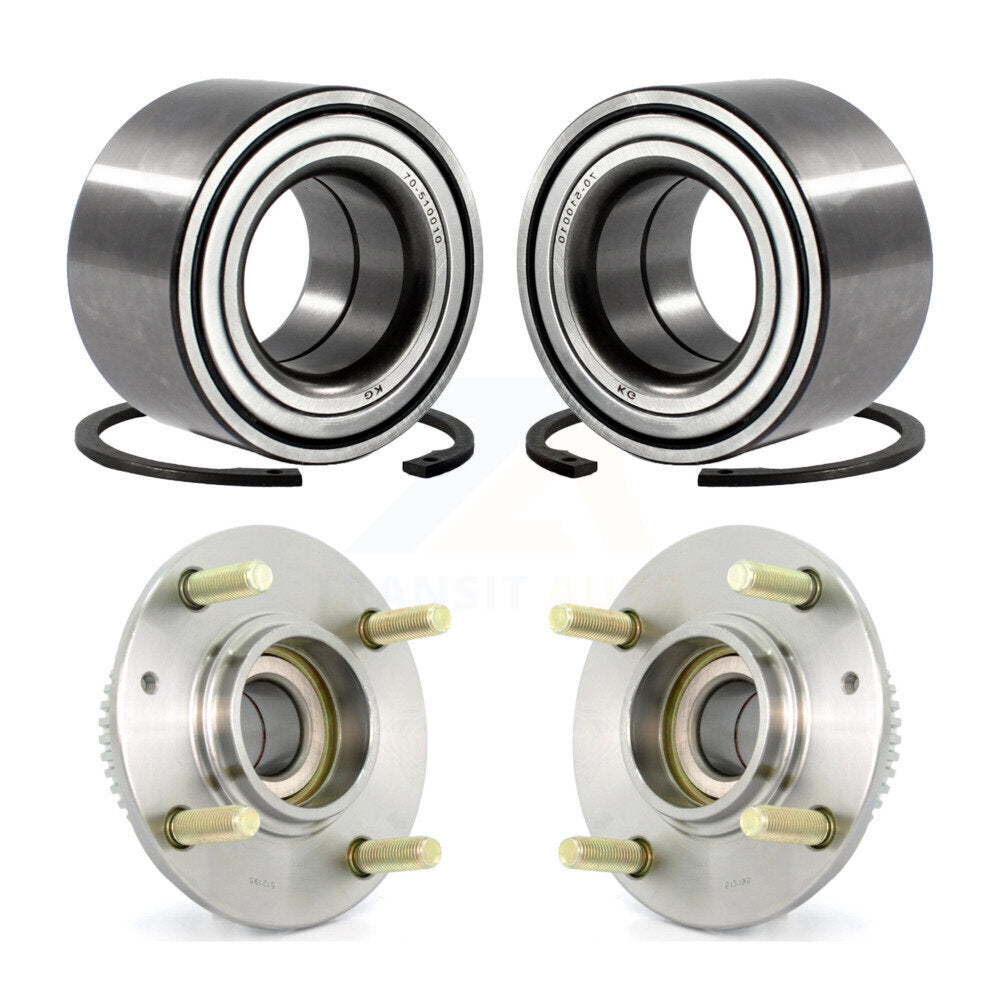 Front Rear Wheel Bearing And Hub Assembly Kit For 2004 Kia Spectra 1.8L with 4-Wheel ABS K70-102222