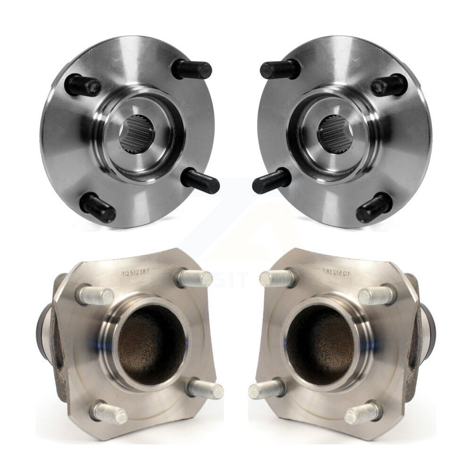 Front Rear Wheel Bearing & Hub Assembly Kit For 2007-2011 Nissan Versa Non-ABS K70-102236