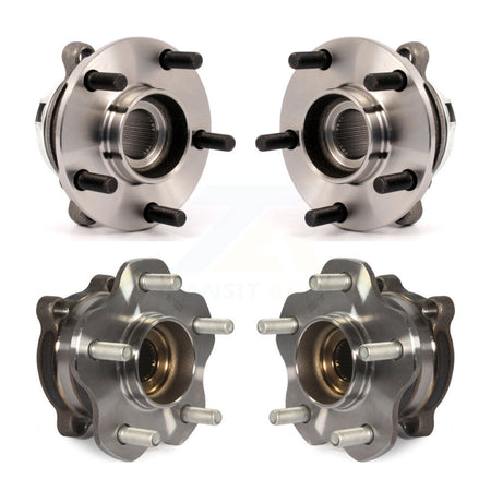 Front Rear Wheel Bearing & Hub Assembly Kit For 2009-2014 Nissan Murano AWD K70-102246