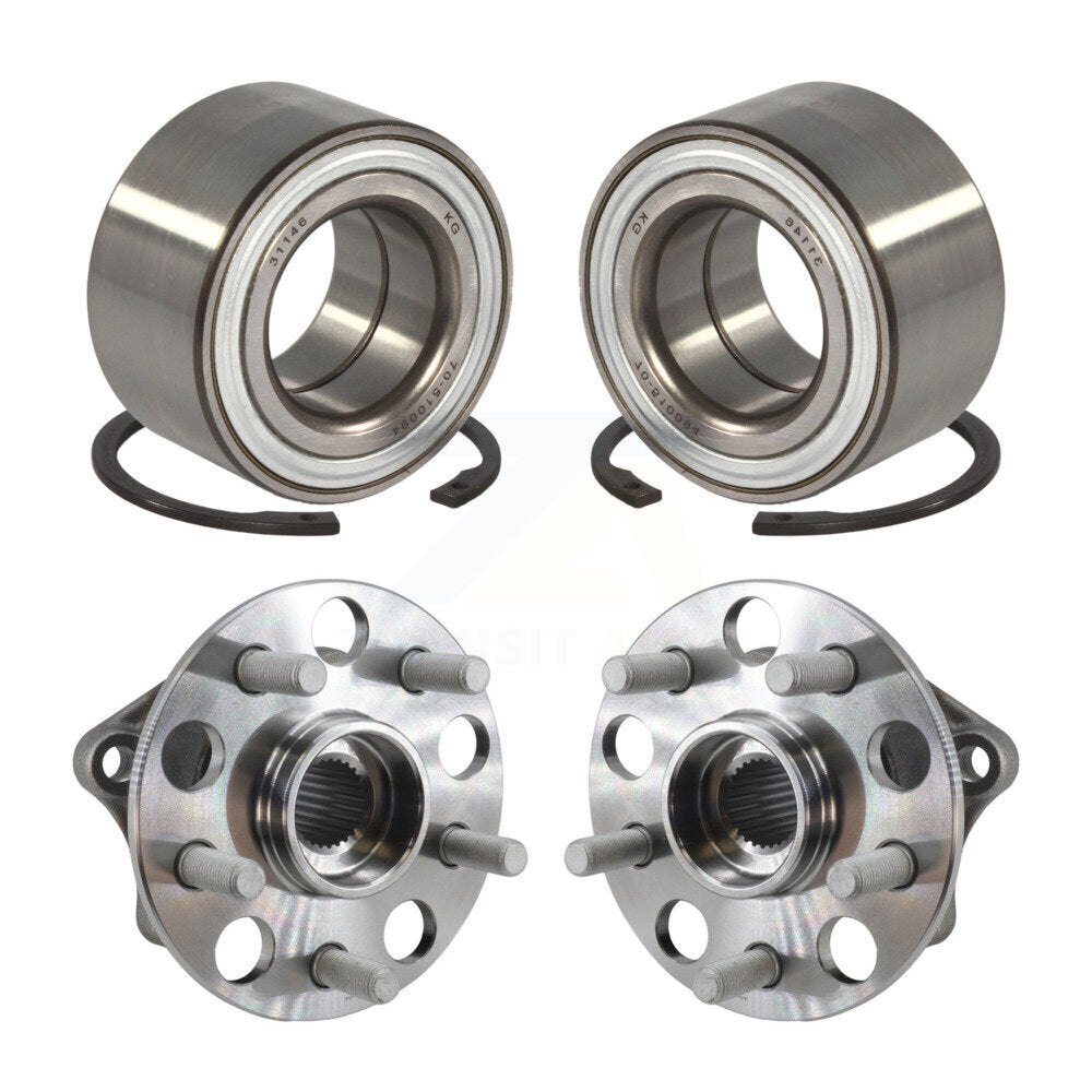 Front Rear Wheel Bearing And Hub Assembly Kit For 2019 Toyota Prius AWD-e K70-102287