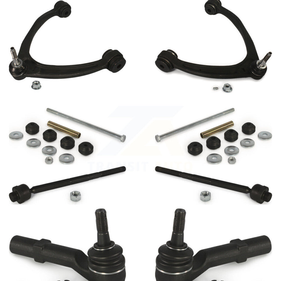 Front Suspension Control Arm Ball Joint Assembly Tie Rod End Link Kit (8Pc) For Chevrolet Silverado 1500 GMC Tahoe Sierra Suburban Yukon Cadillac XL Avalanche Escalade ESV EXT 7-1/4" Length K72-100117