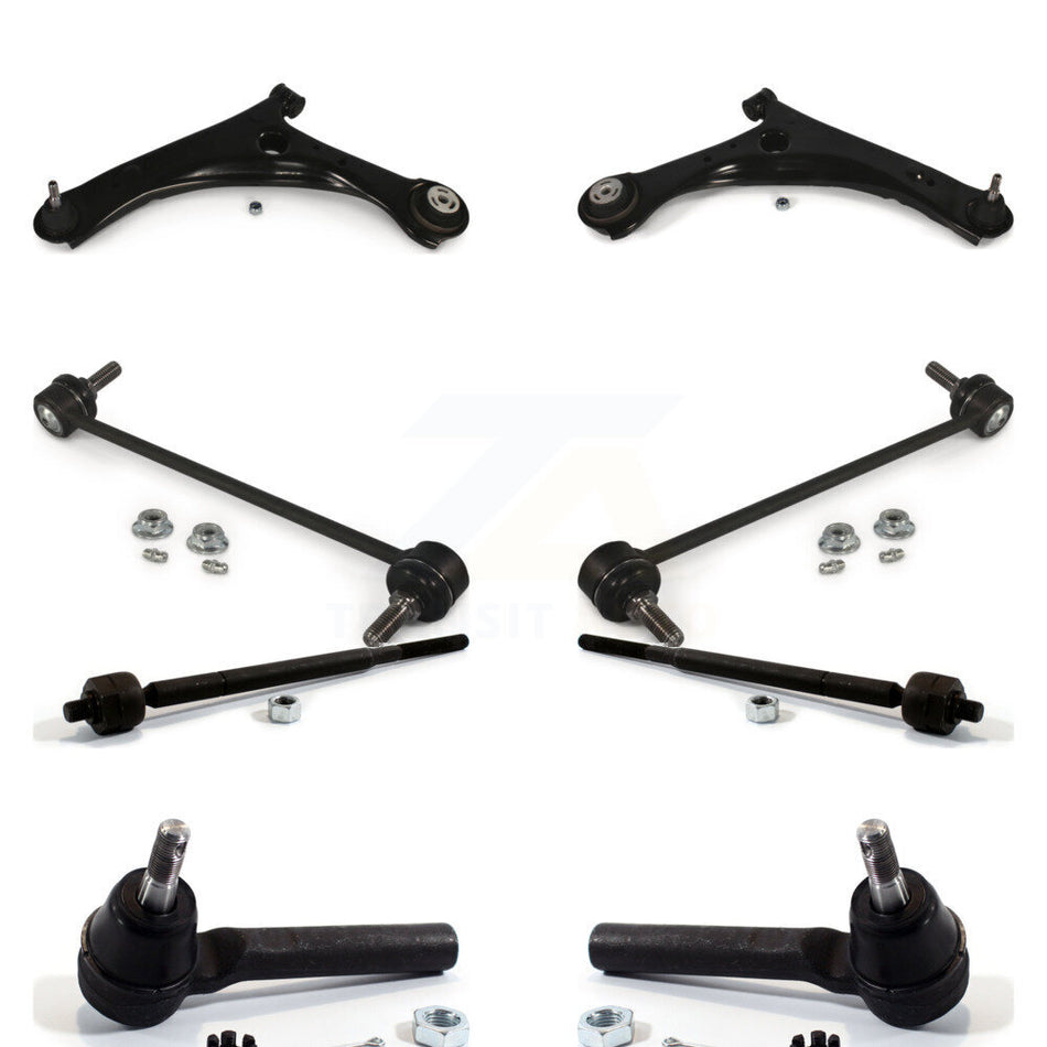 Front Suspension Control Arm And Ball Joint Assembly Steering Tie Rod End Stabilizer Bar Link Kit (8Pc) For 2008-2010 Chrysler Town & Country Dodge Grand Caravan K72-100126