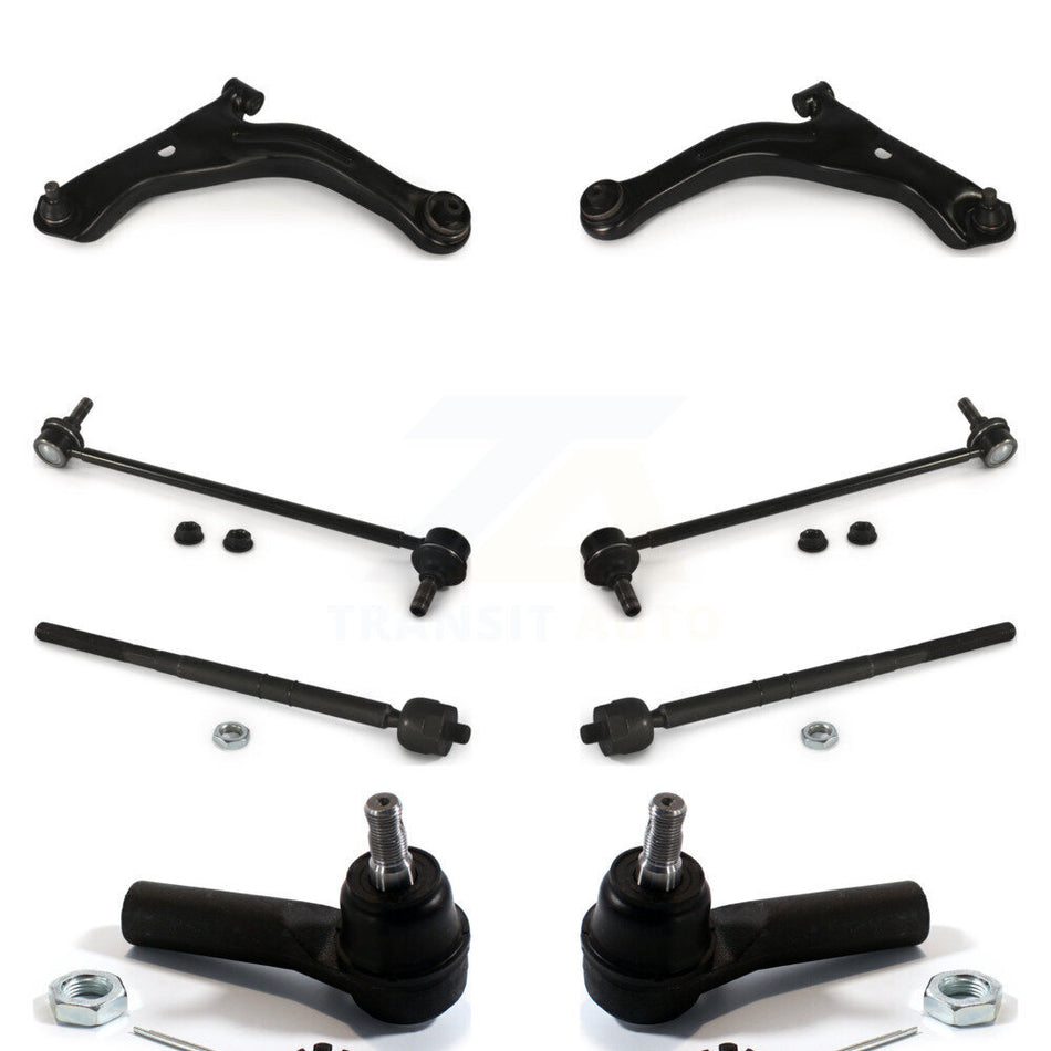Front Suspension Control Arm And Ball Joint Assembly Steering Tie Rod End Stabilizer Bar Link Kit (8Pc) For 2008-2009 Mazda Tribute With 16mm Diameter Thread At Outer K72-100130