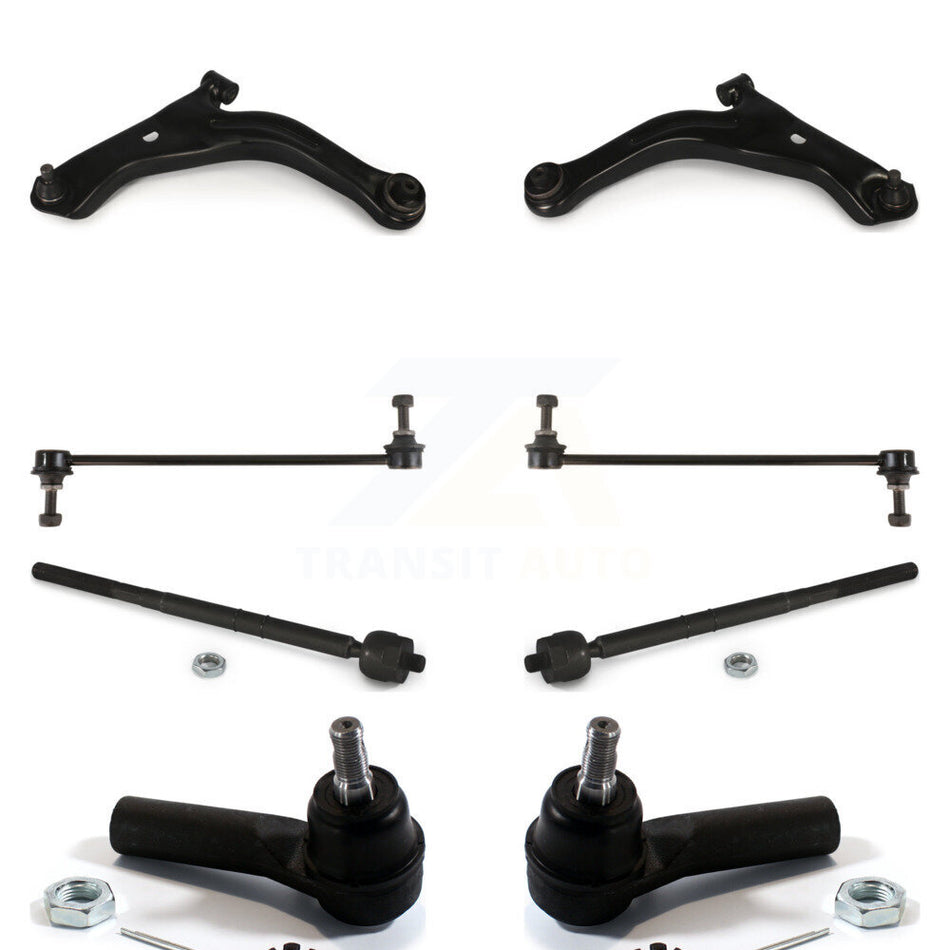 Front Suspension Control Arm And Ball Joint Assembly Steering Tie Rod End Stabilizer Bar Link Kit (8Pc) For 2008-2009 Mazda Tribute With 16mm Diameter Thread At Outer K72-100130