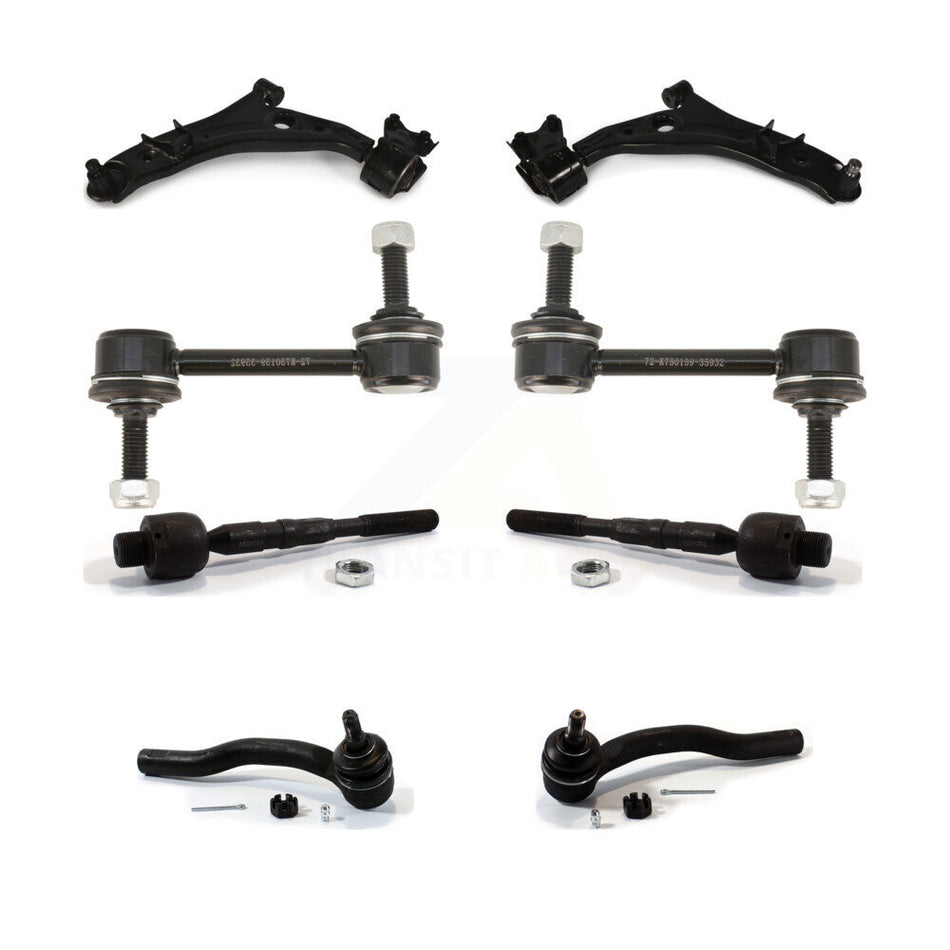 Front Suspension Control Arm And Ball Joint Assembly Steering Tie Rod End Stabilizer Bar Link Kit (8Pc) For Ford Edge Lincoln MKX K72-100154