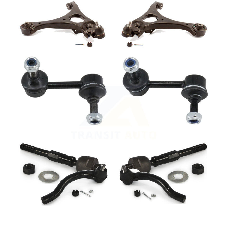 Front Suspension Control Arm And Ball Joint Assembly Steering Tie Rod End Stabilizer Bar Link Kit (8Pc) For Honda Civic 1.8L K72-100164