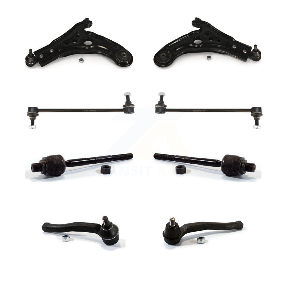 Front Suspension Control Arm Ball Joint Tie Rod End Link Kit (8Pc) For Chevrolet Aveo G3 K72-100582