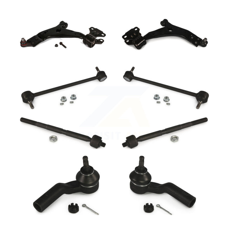 Front Suspension Control Arm And Ball Joint Assembly Steering Tie Rod End Stabilizer Bar Link Kit (8Pc) For Ford Escape K72-100583