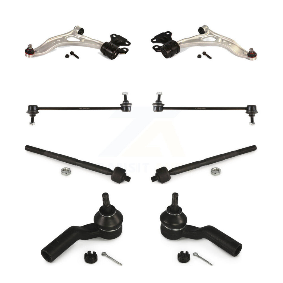 Front Suspension Control Arm And Ball Joint Assembly Steering Tie Rod End Stabilizer Bar Link Kit (8Pc) For Ford Focus C-Max K72-101130