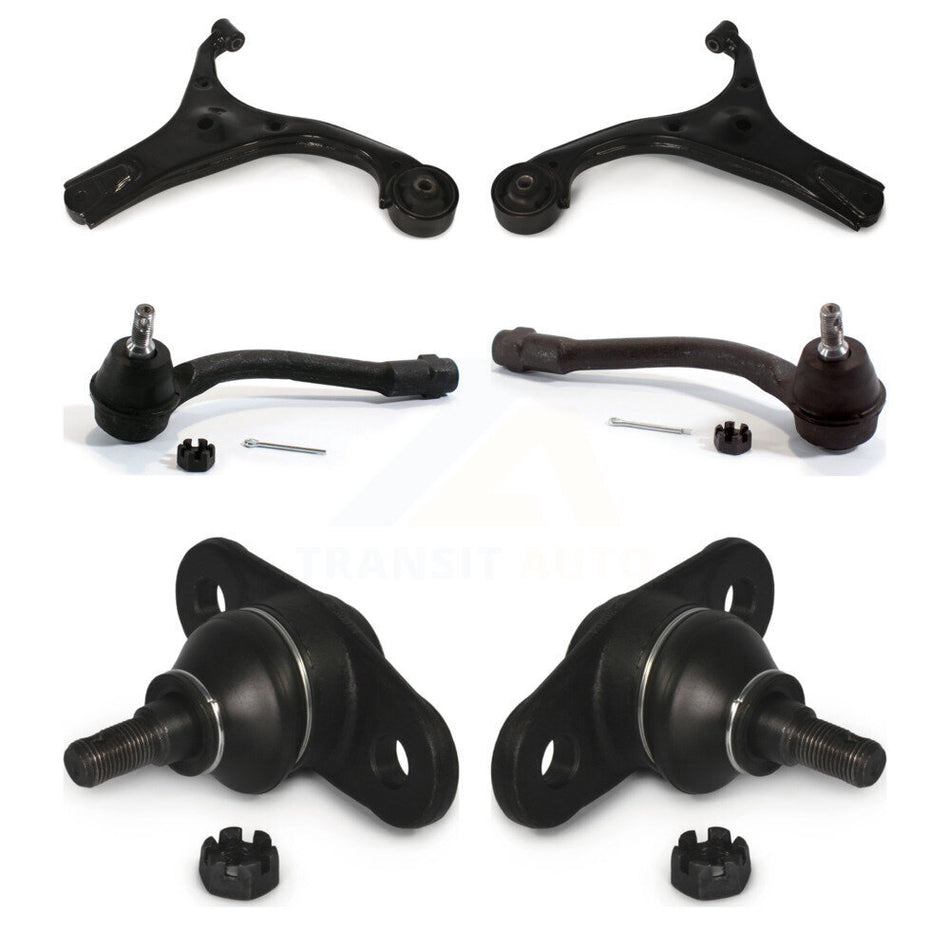 Front Suspension Control Arm With Tie Rod End And Ball Joint Kit (6Pc) For 2006-2011 Kia Rio Rio5 K72-101281