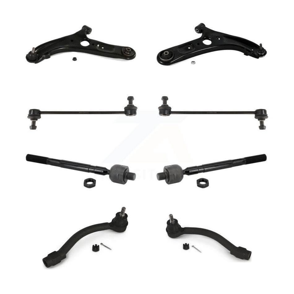 Front Suspension Control Arm Ball Joint Tie Rod End Link Kit (8Pc) For Hyundai Elantra GT K72-101532