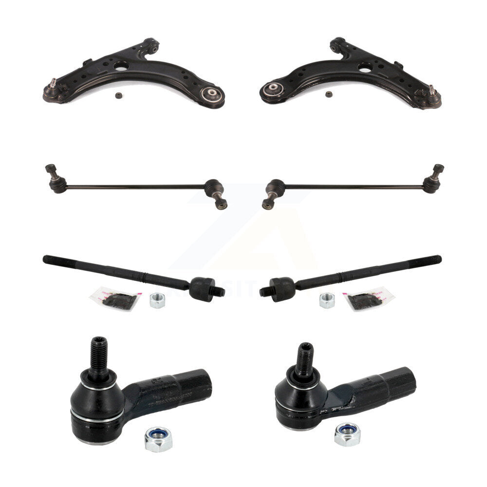 Front Lower Control Arm And Ball Joint Tie Rod End Link Kit (8Pc) For Volkswagen Jetta K72-101696
