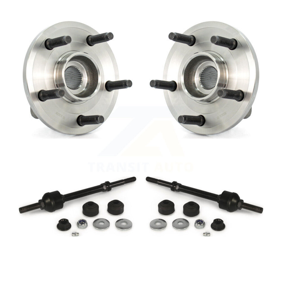 Front Hub Bearing Assembly And Link Kit For Dodge Dakota Mitsubishi Raider 2-Wheel ABS K77-100268