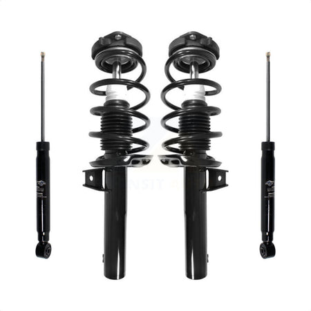 Front Rear Complete Suspension Shocks Strut And Coil Spring Mount Assemblies Kit For Volkswagen CC Rabbit Fits 55MM Lower Housing; Excludes Sport (Left Right) K78M-100018 by Transit Auto