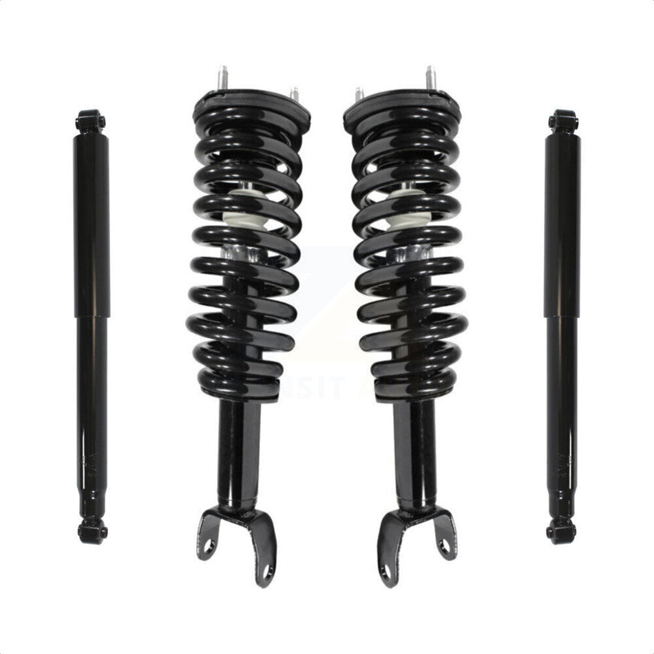 Front Rear Complete Suspension Shocks Strut And Coil Spring Mount Assemblies Kit For Dodge Dakota Mitsubishi Raider Excludes Wheel Drive TRX Lift Kits 4WD Left Right Side K78M-100021 by Transit Auto