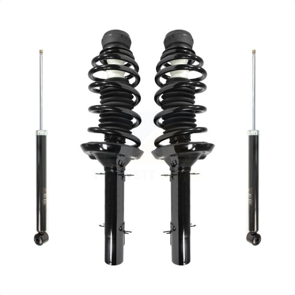 Front Rear Complete Suspension Shocks Strut And Coil Spring Mount Assemblies Kit For Volkswagen Beetle Jetta Golf City - Left Right Side (Driver Passenger) K78M-100023
