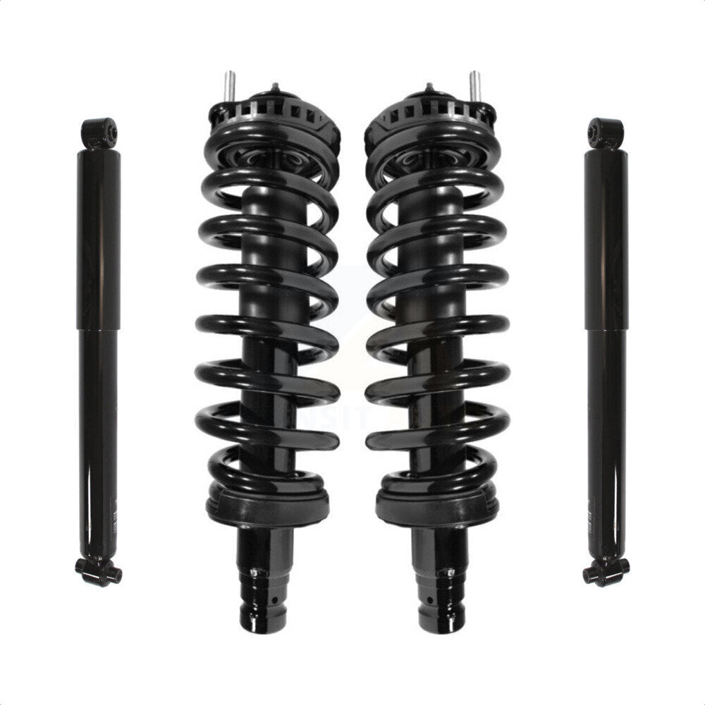 Front Rear Complete Shocks Strut And Coil Spring Mount Assemblies Kit For Chevrolet Trailblazer GMC Envoy EXT XL Oldsmobile Bravada Isuzu Ascender Excludes V8 Models - K78M-100024 by Transit Auto