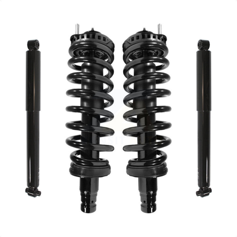 Front Rear Complete Shocks Strut And Coil Spring Mount Assemblies Kit For Chevrolet Trailblazer GMC Envoy EXT XL Oldsmobile Bravada Isuzu Ascender Excludes V8 Models - K78M-100024 by Transit Auto