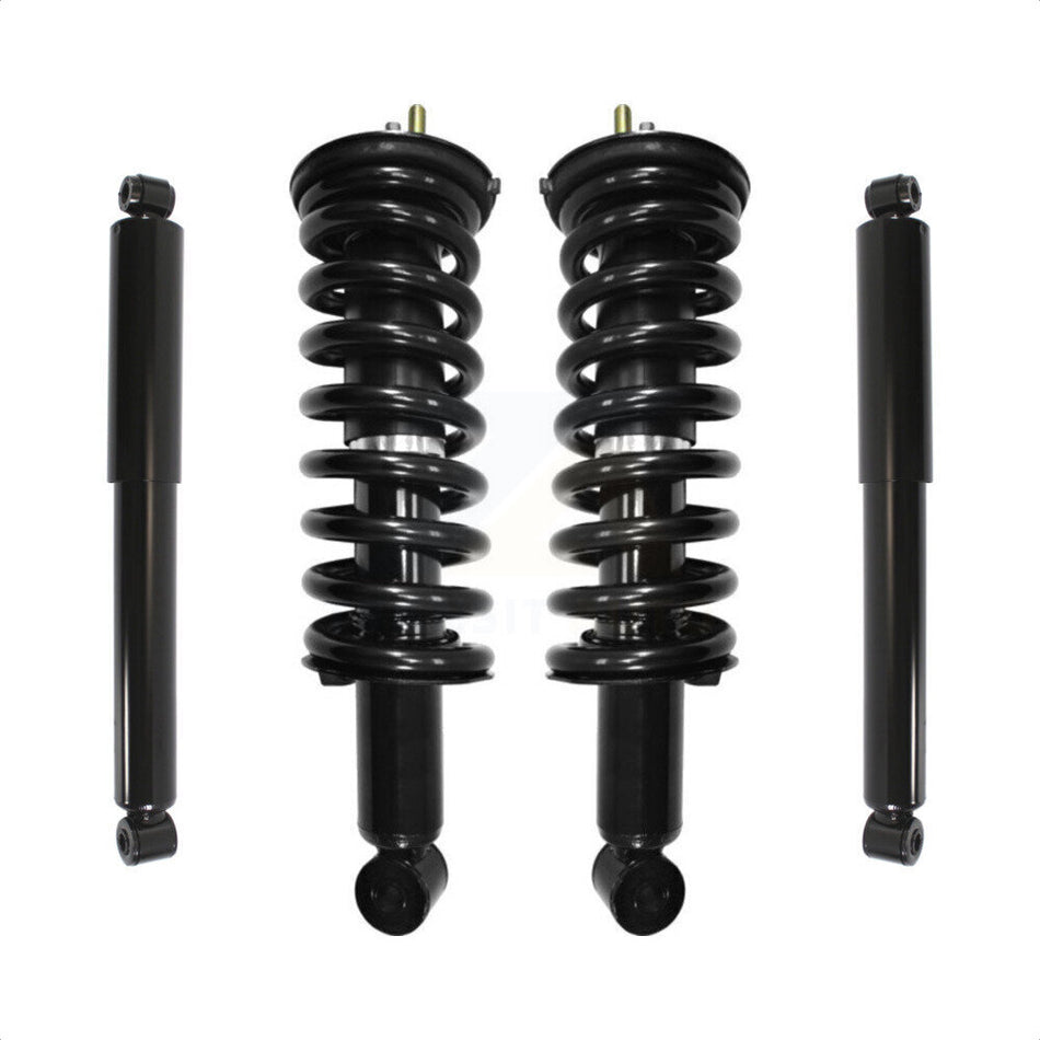 Front Rear Complete Suspension Shocks Strut And Coil Spring Mount Assemblies Kit For Nissan Xterra - Left Right Side (Driver Passenger) K78M-100027