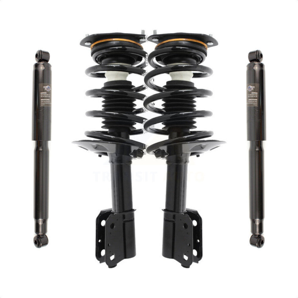 Front Rear Complete Suspension Shocks Strut And Coil Spring Mount Assemblies Kit For 2001-2005 Pontiac Aztek FWD - Left Right Side (Driver Passenger) K78M-100028