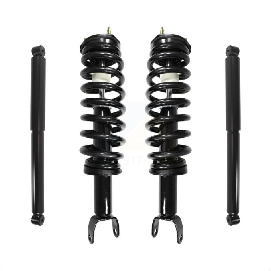 Front Rear Complete Shocks Strut Coil Spring Kit For 2006-2008 Dodge Ram 1500 Standard Cab Pickup Crew with 4WD Excludes Wheel Drive TRX4 Models SRT-10 K78M-100030 by Transit Auto