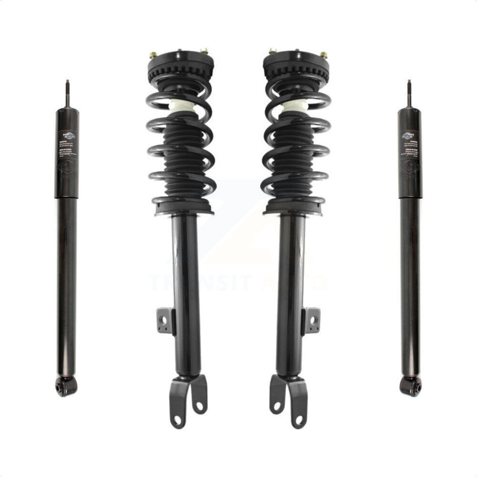 Front Rear Complete Shocks Strut And Coil Spring Mount Assemblies Kit For Chrysler 300 Fits C Models with V8 Engines Limited Model V6 Engines; Excludes All Wheel Drive - K78M-100033