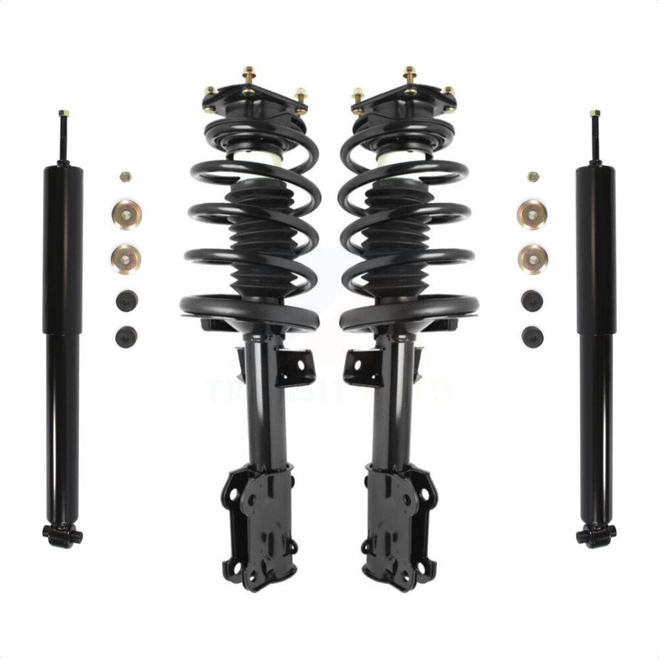 Front Rear Complete Suspension Shocks Strut And Coil Spring Mount Assemblies Kit For 2011-2014 Ford Mustang Base GT Excludes Performance Left Right Driver Passenger K78M-100035 by Transit Auto