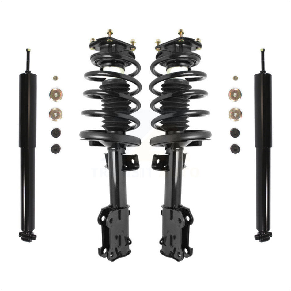 Front Rear Complete Suspension Shocks Strut And Coil Spring Mount Assemblies Kit For 2011-2014 Ford Mustang Base GT Excludes Performance Left Right Driver Passenger K78M-100035