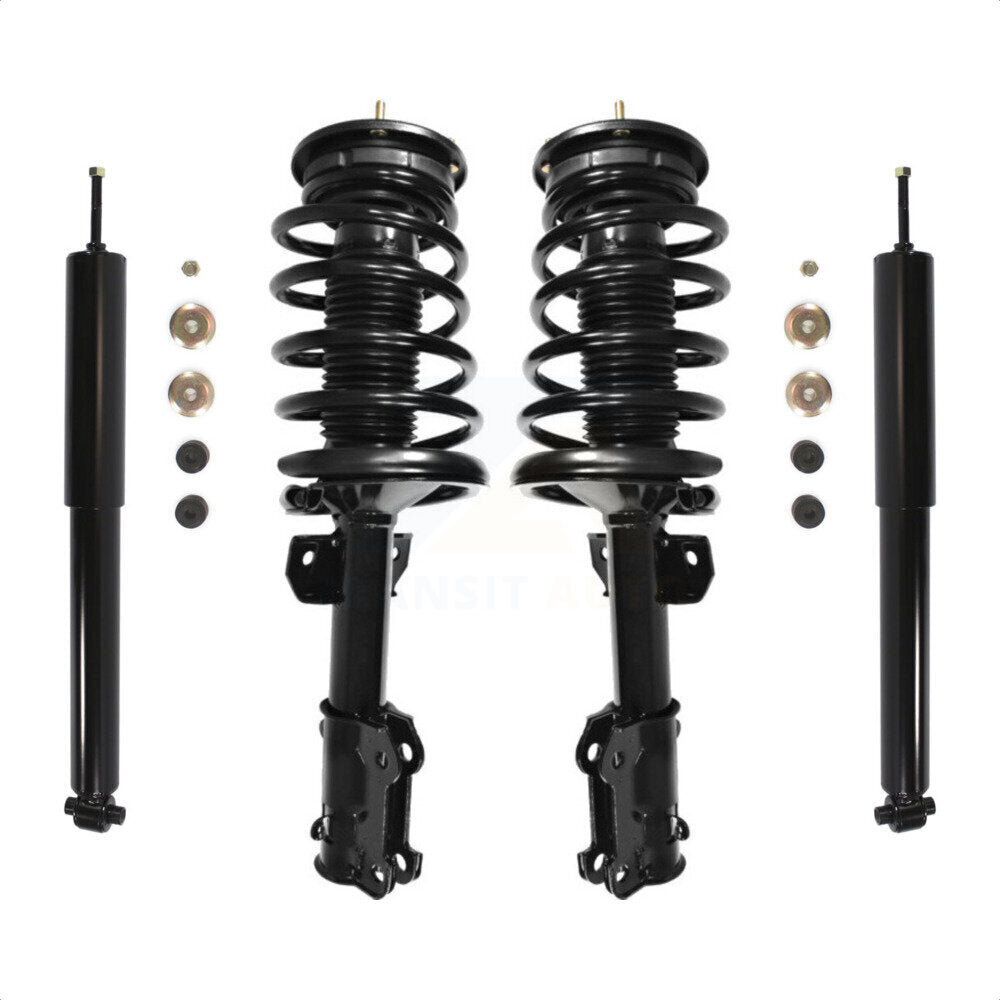 Front Rear Complete Suspension Shocks Strut And Coil Spring Mount Assemblies Kit For 2005-2010 Ford Mustang Excludes Performance Left Right Side (Driver Passenger) K78M-100036 by Transit Auto