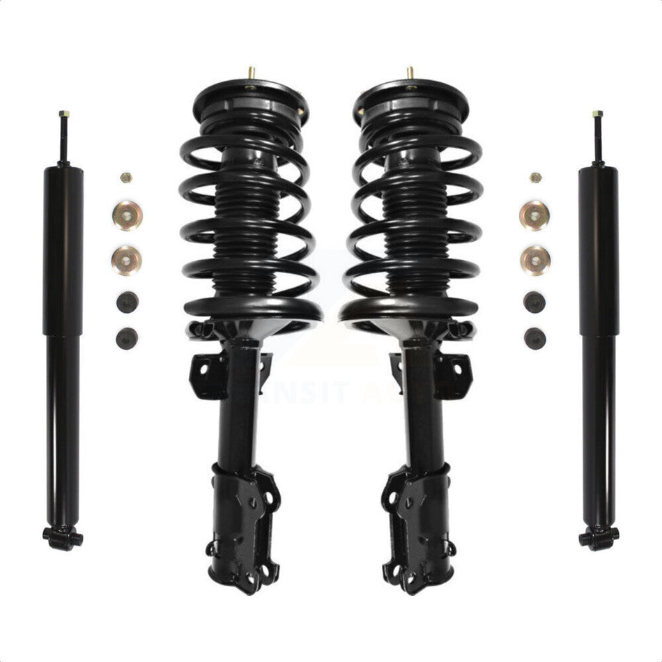 Front Rear Complete Suspension Shocks Strut And Coil Spring Mount Assemblies Kit For 2005-2010 Ford Mustang Excludes Performance Left Right Side (Driver Passenger) K78M-100036 by Transit Auto