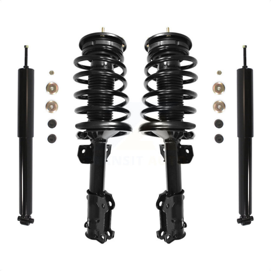 Front Rear Complete Suspension Shocks Strut And Coil Spring Mount Assemblies Kit For 2005-2010 Ford Mustang Excludes Performance Left Right Side (Driver Passenger) K78M-100036