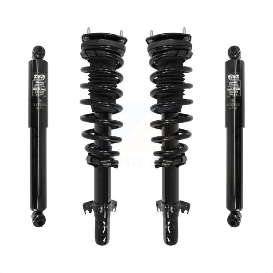 Front Rear Complete Suspension Shocks Strut And Coil Spring Mount Assemblies Kit For Ford Fusion Mercury Milan Excludes V6 Engines - Left Right Side (Driver Passenger) K78M-100038