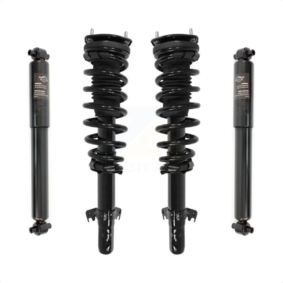 Front Rear Complete Suspension Shocks Strut And Coil Spring Mount Assemblies Kit For Ford Fusion Mercury Milan Excludes V6 Engines - Left Right Side (Driver Passenger) K78M-100038