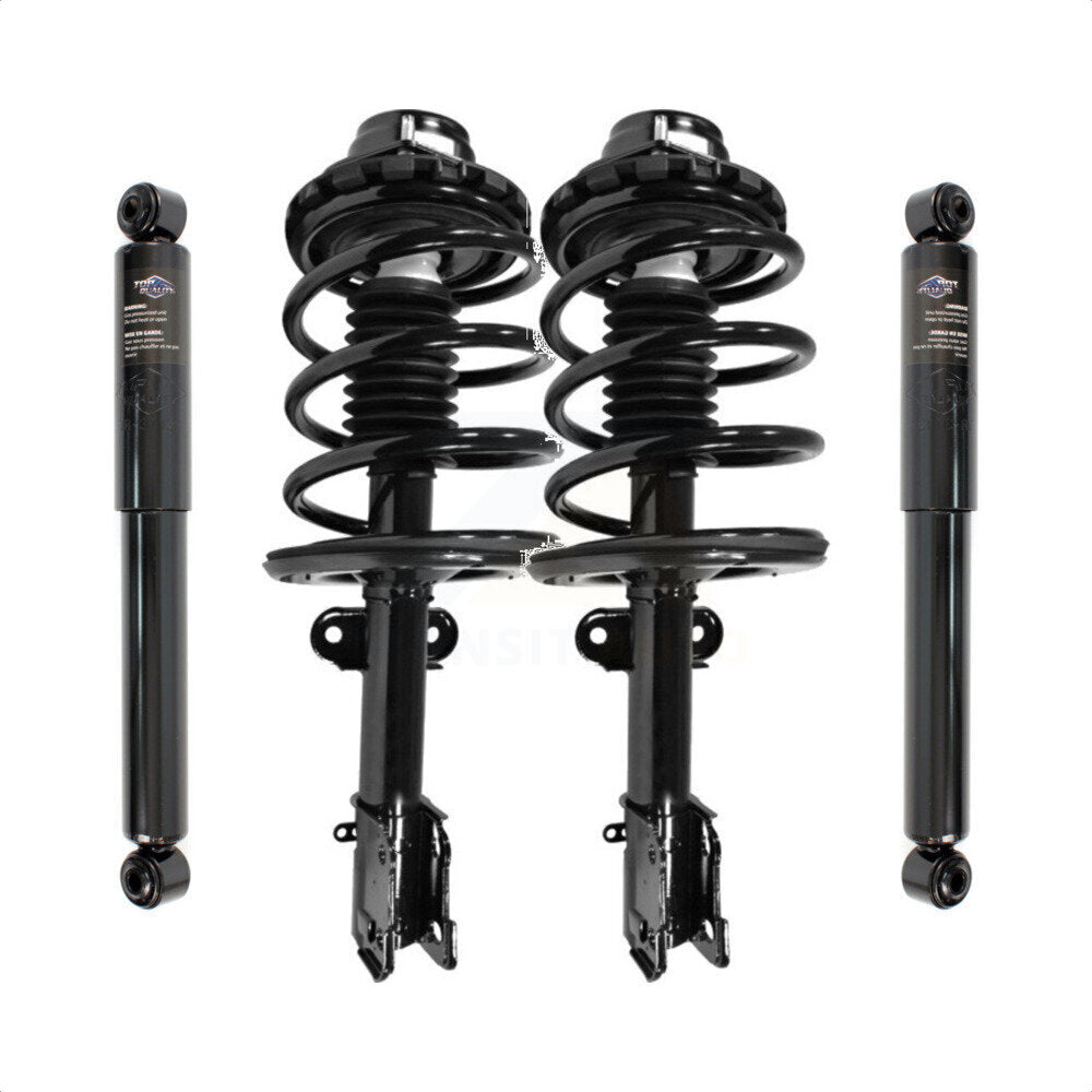 Front Rear Complete Shocks Strut Coil Spring Mount Assemblies Kit For 2000 Chrysler Voyager Excludes Nivomat Suspension AWD Production date after 03 95 - Prior use 11500 K78M-100077 by Transit Auto