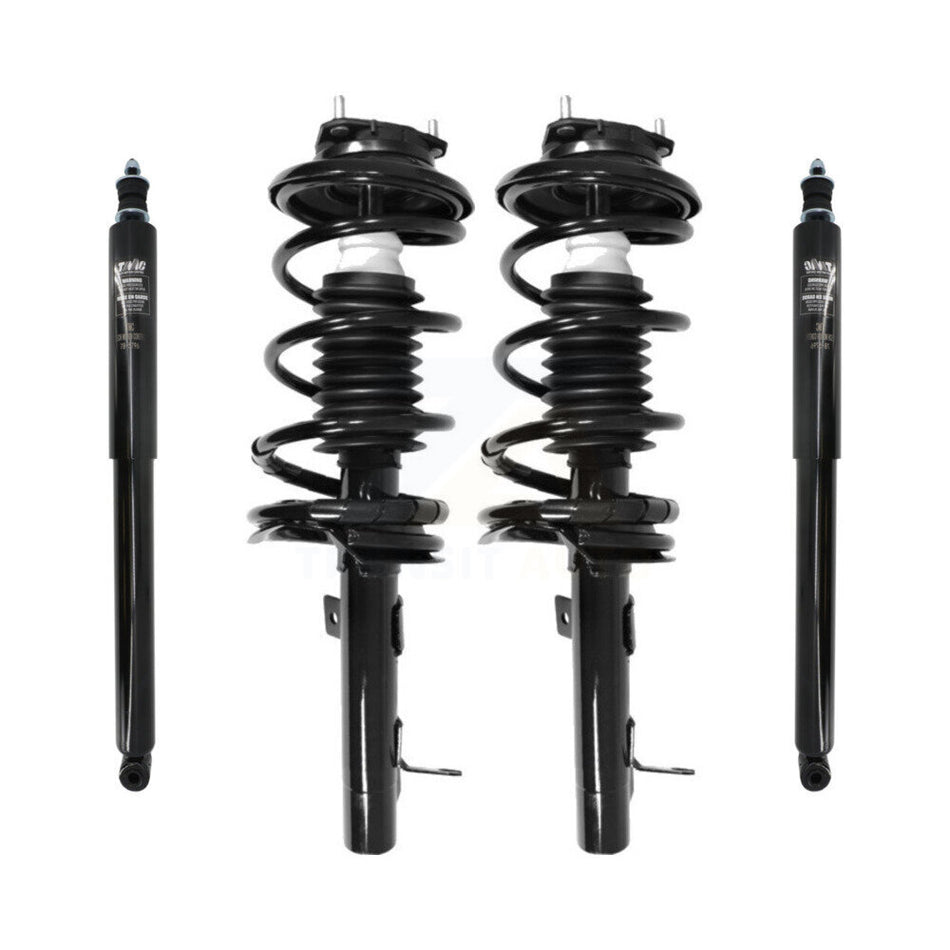 Front Rear Complete Suspension Shocks Strut And Coil Spring Mount Assemblies Kit For Ford Focus Excludes SVT Models - Left Right Side (Driver Passenger) K78M-100078