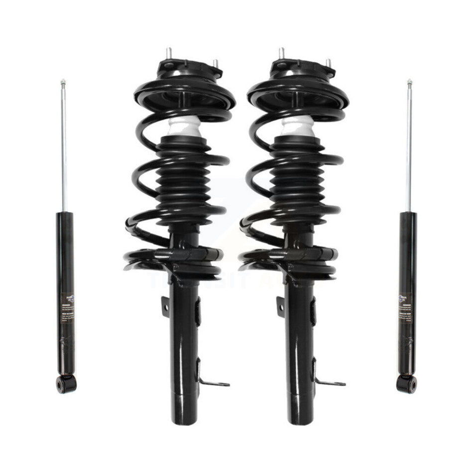 Front Rear Complete Suspension Shocks Strut And Coil Spring Mount Assemblies Kit For Ford Focus Excludes SVT Models - Left Right Side (Driver Passenger) K78M-100078