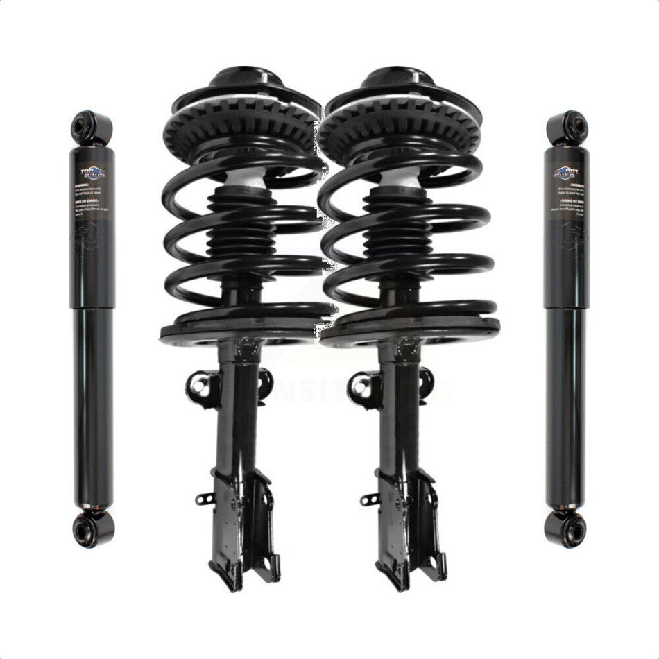 Front Rear Complete Suspension Shocks Strut And Coil Spring Mount Assemblies Kit For Chrysler Town & Country Dodge Caravan Voyager - Left Right Side (Driver Passenger) K78M-100080 by Transit Auto