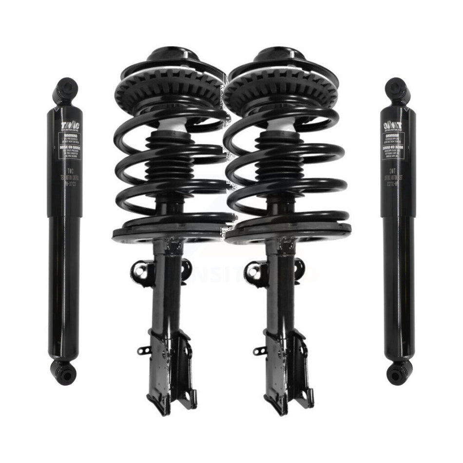 Front Rear Complete Suspension Shocks Strut And Coil Spring Mount Assemblies Kit For Chrysler Town & Country Dodge Caravan Voyager - Left Right Side (Driver Passenger) K78M-100080