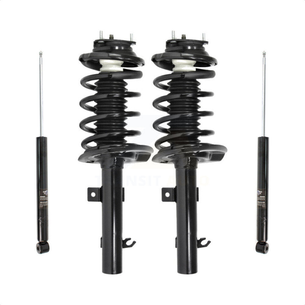 Front Rear Complete Suspension Shocks Strut And Coil Spring Mount Assemblies Kit For Ford Focus Excludes ST Models Sport - Left Right Side (Driver Passenger) K78M-100081 by Transit Auto