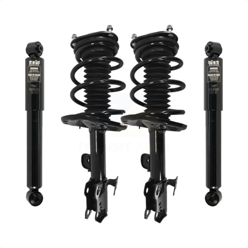 Front Rear Complete Suspension Shocks Strut And Coil Spring Mount Assemblies Kit For 2006-2012 Toyota RAV4 Excludes Sport Package - Left Right Side (Driver Passenger) K78M-100093