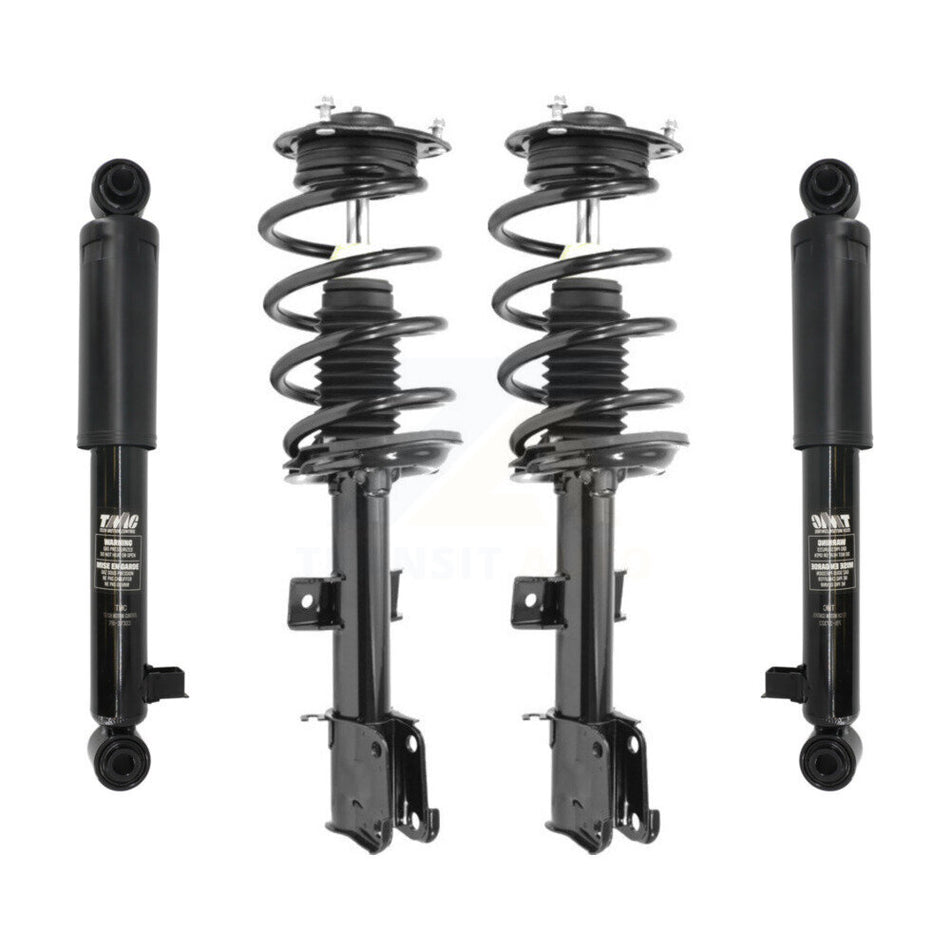 Front Rear Complete Suspension Shocks Strut And Coil Spring Mount Assemblies Kit For 2010-2012 Hyundai Santa Fe - Left Right Side (Driver Passenger) K78M-100098