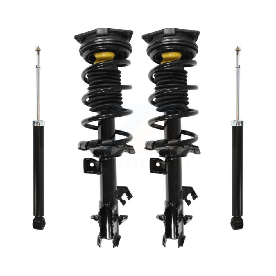 Front Rear Complete Suspension Shocks Strut And Coil Spring Mount Assemblies Kit For Nissan Versa - Left Right Side (Driver Passenger) K78M-100101