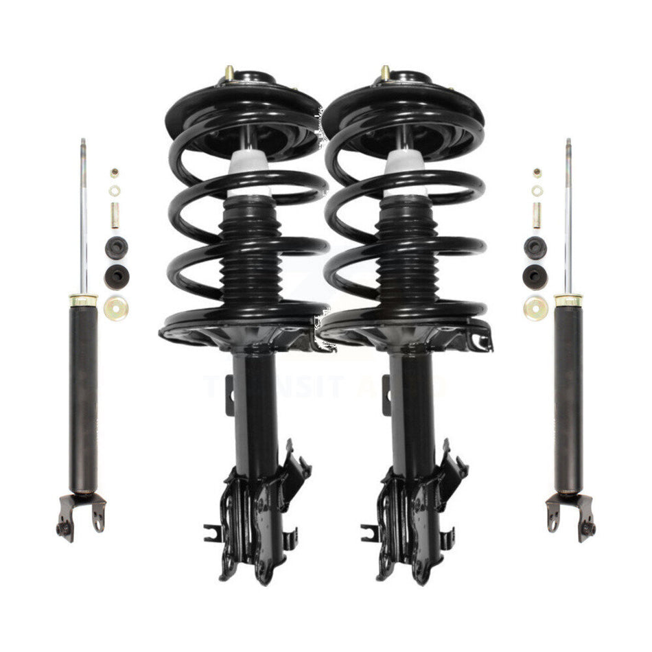 Front Rear Complete Suspension Shocks Strut And Coil Spring Mount Assemblies Kit For 2002-2006 Nissan Altima 2.5L Excludes V6 Engine - Left Right Side (Driver Passenger) K78M-100112